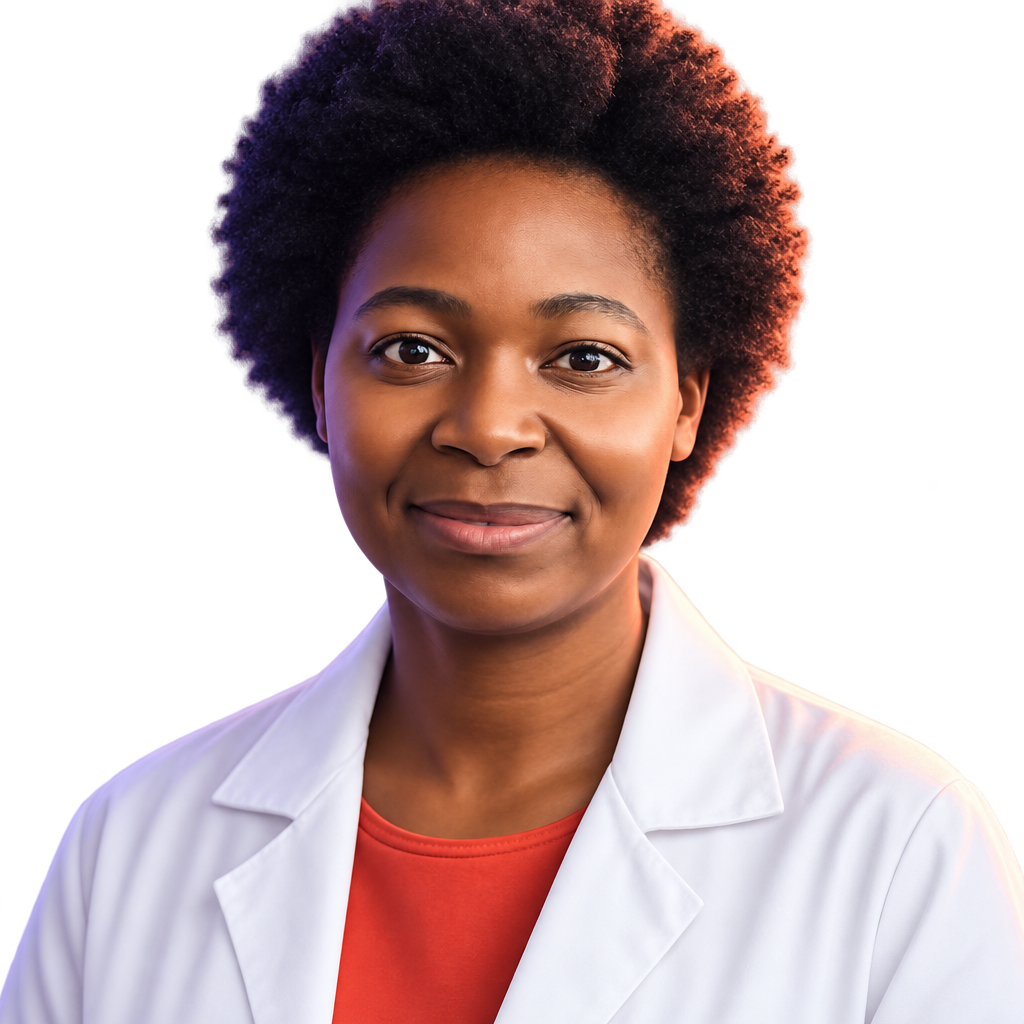 Stylized portrait of Nkechi Adeyemi