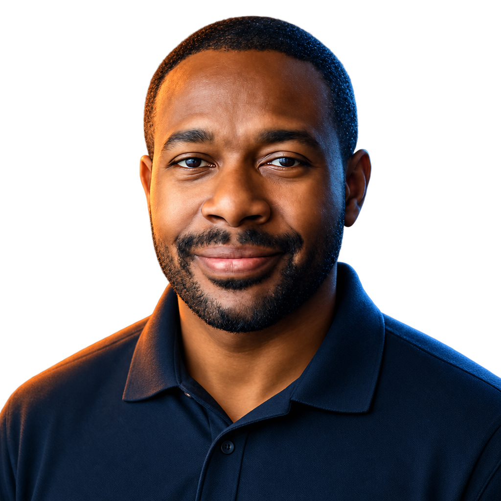 Stylized portrait of Wendell Boateng
